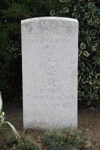 Les Baraques Military Cemetery Sangatte - Chang Chung Tai, 